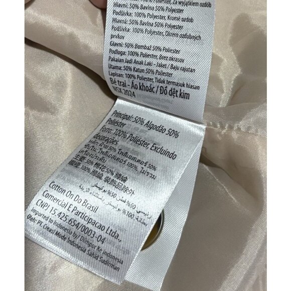 Cotton On Kids Trench Coat Girl's Size 5-6Y Belted Jacket Single Breasted Tan - Picture 11 of 15